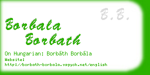 borbala borbath business card