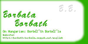 borbala borbath business card